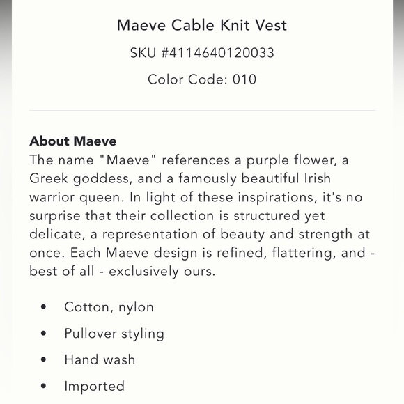 Anthropologie Maeve Cable Knit Vest - Picture 4 of 16